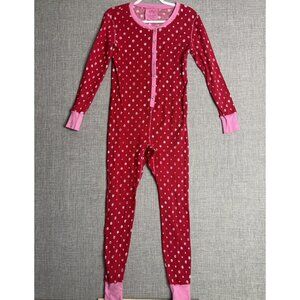 Victorias Secret Onesie Pajama Women Medium Pink Waffle Long John Thermal Y2K
